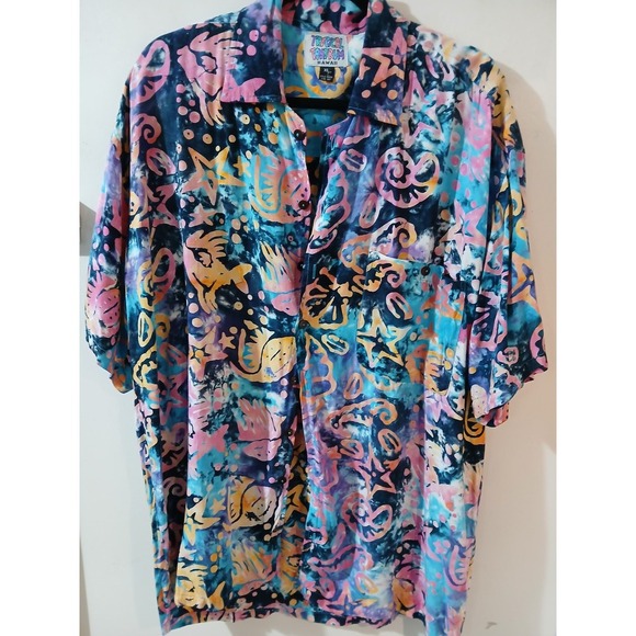Tropical Tantrum Hawaii Other - Tropical Tantrum Hawaii Mens XL Button Up Shirt Aloha Beach Vacation Party